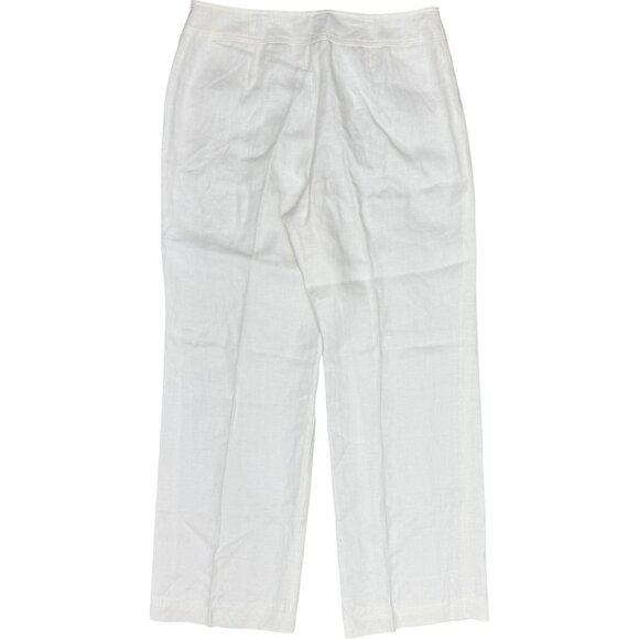 NWT Women's TALBOTS Irish Linen Lined Pants Ivory | Size 14 - Picture 4 of 9